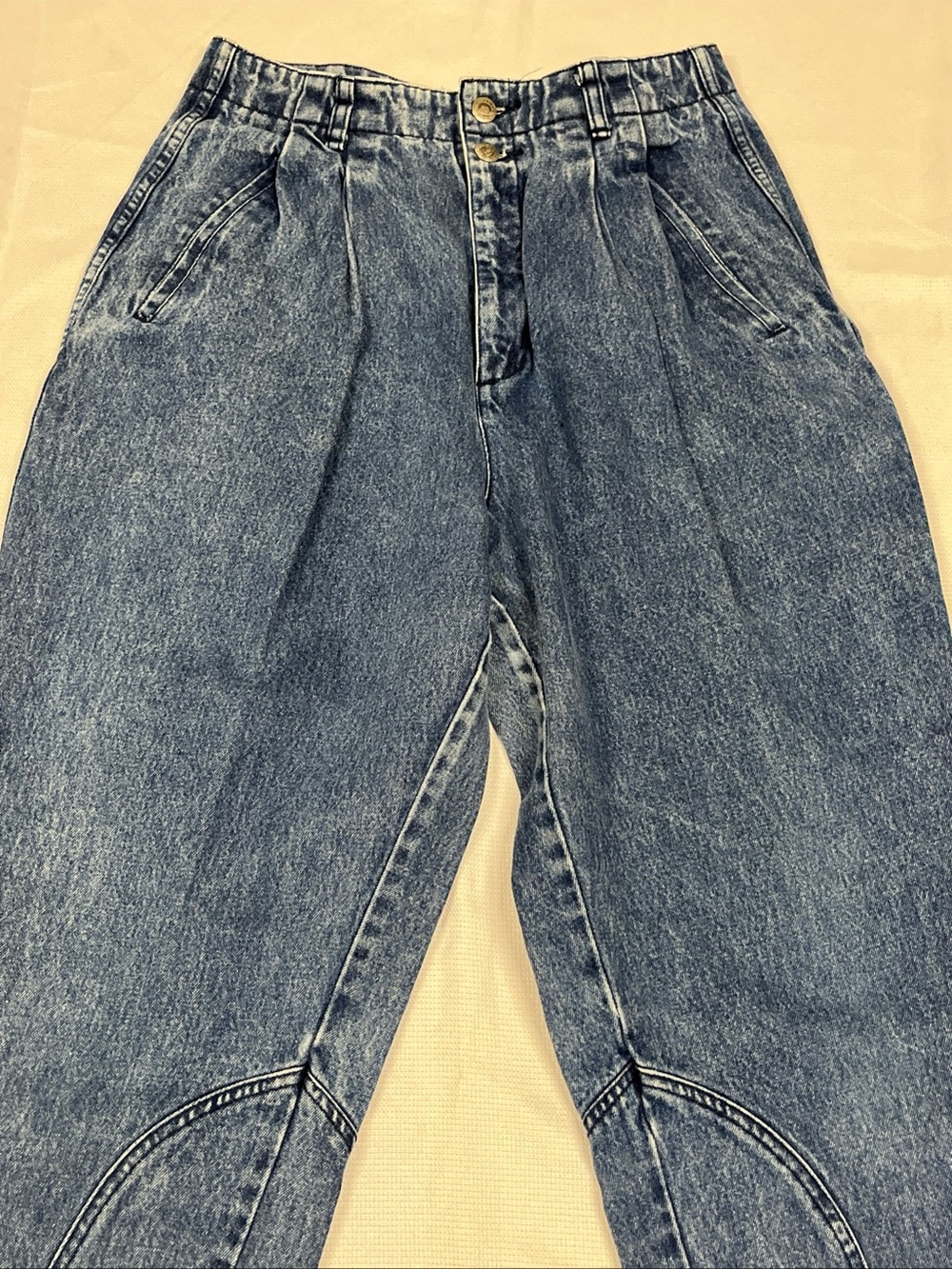 Vintage Outback Red Women's Jeans Double Button Waist Pleated Tapered Size 12 - Picture 4 of 15